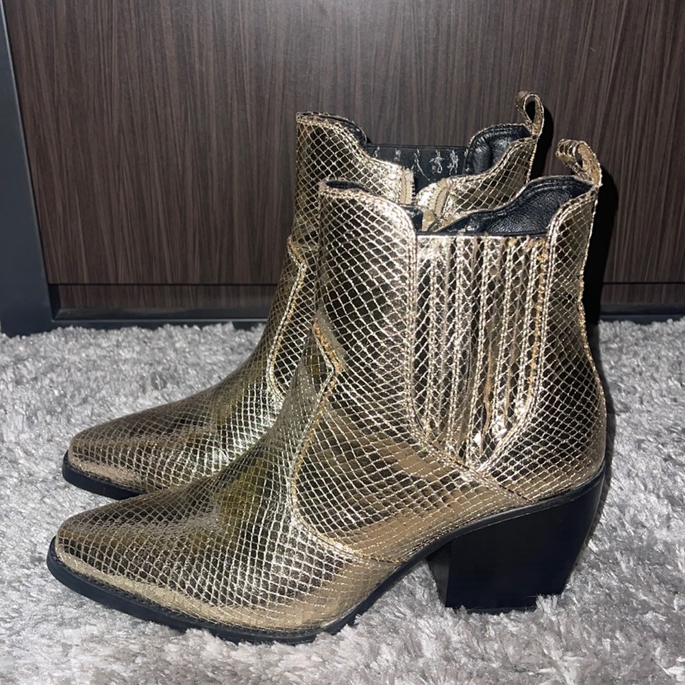 Shu Shop Gold booties !!